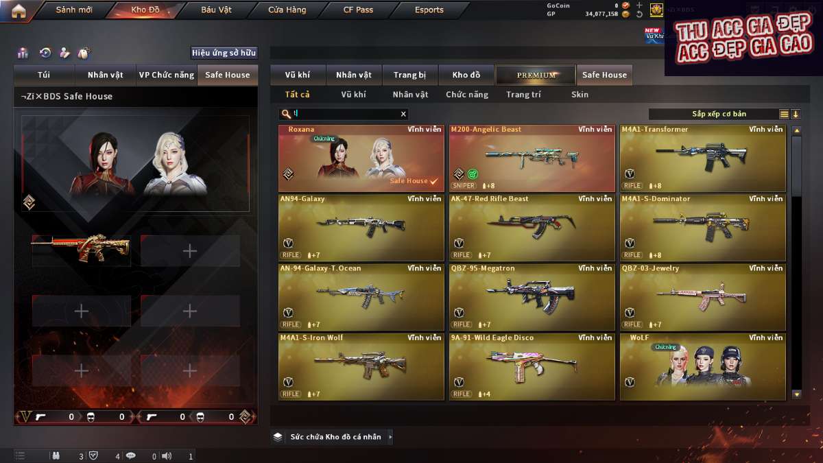 shop acc cf uy tin gia re
